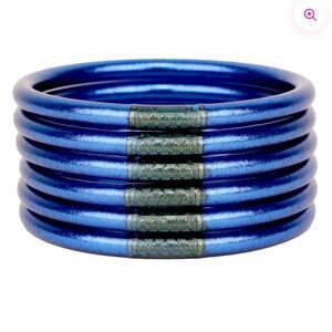 Budhagirl MARINE ALL WEATHER BANGLES@ (SET OF 6 - SERENITY PRAYER